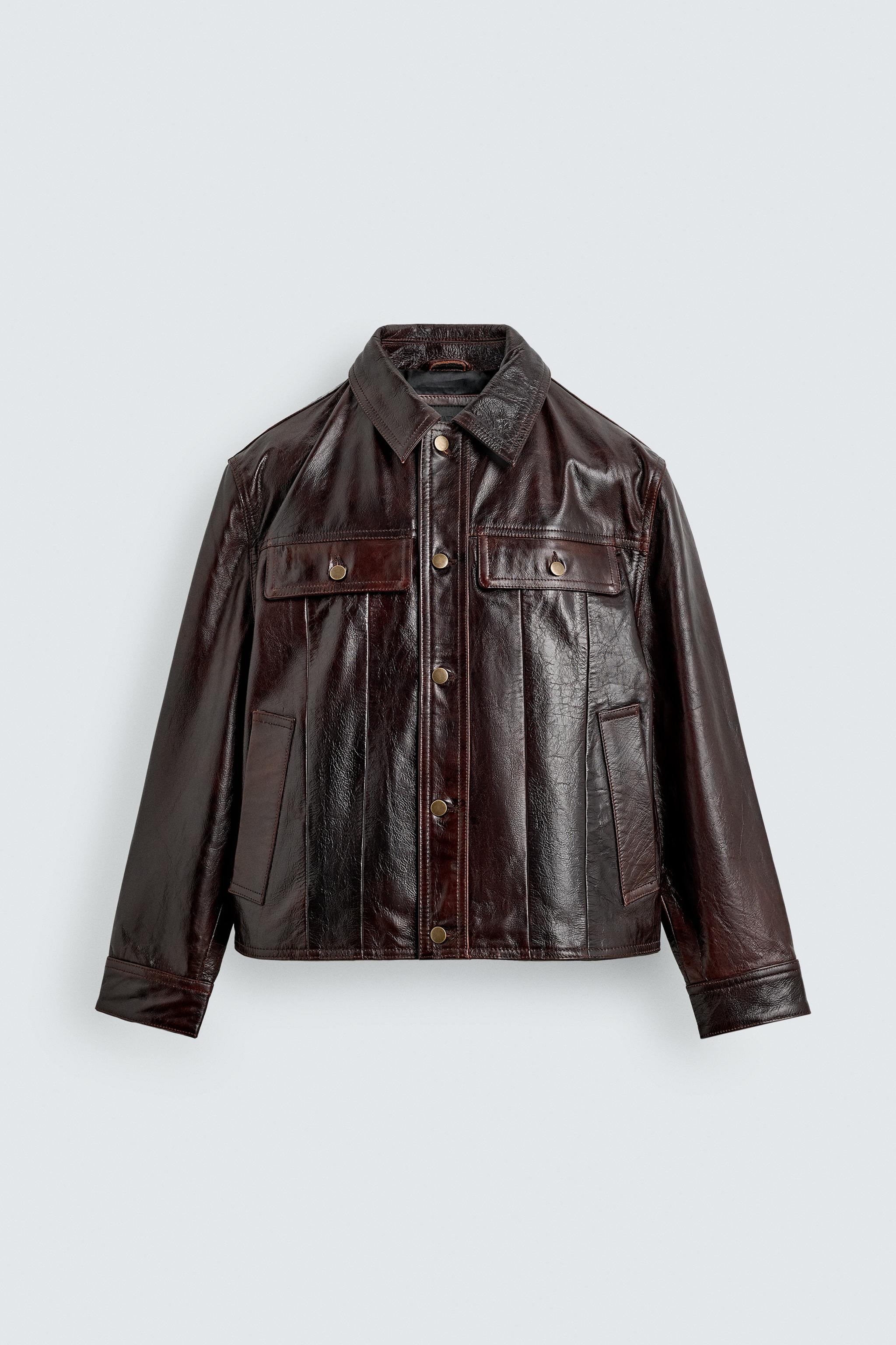 BLOUSON EN CUIR LAVÉ
